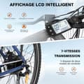 Miniatyrbild 2 av 6: COLORWAY Elcykel 28" VAE - E-BIKE MTB Avtagbart batteri 36V 15Ah - 250W motor - Shimano 7 Speeds - Blå