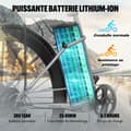 Miniatyrbild 3 av 6: HITWAY Elcykel E-Bike 28 tum, 250W motor, 36V 13Ah batteri, 7 hastigheter, LCD-skärm - Silver