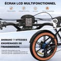 Miniatyrbild 3 av 4: COLORWAY BK29 Elcykel, 20" E-BIKE för all terräng med 4.0 Fat Tire, 250W motor och 48V 15Ah batteri, Shimano 7 Speed