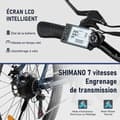 Miniatyrbild 3 av 4: HITWAY elcykel VAE Blå, elektrisk mountainbike, 26" x 3.0 City E-Bike, löstagbart 48V15AH litiumbatteri, Shimano 7 Speed