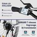 Miniatyrbild 3 av 4: HITWAY elcykel VAE Vit, elektrisk mountainbike, 26" x 3.0 City E-Bike, löstagbart 48V15AH litiumbatteri, Shimano 7 hastigheter