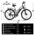 Miniatyrbild 5 av 6: VAE elcykel - HITWAY - Svart - 28" - Avtagbart batteri 250W 36V 12Ah - Shimano 7 hastigheter - Elektrisk mountainbike