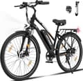 Miniatyrbild 1 av 6: VAE elcykel - HITWAY - Svart - 28" - Avtagbart batteri 250W 36V 12Ah - Shimano 7 hastigheter - Elektrisk mountainbike