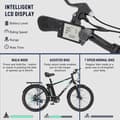 Miniatyrbild 3 av 6: HITWAY Elcykel 26*3,0 Big Inch, City Mountain Bike, E-Bike Avtagbart litiumbatteri 48V15Ah - 7 hastigheter