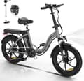 Miniatyrbild 1 av 6: COLORWAY hopfällbar elcykel 20" - 36V/12Ah batteri - 250W motor - 7 hastigheter - Silver