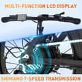 Miniatyrbild 4 av 4: HITWAY hopfällbar elcykel 20" elcykel svart-orange - 36V batteri - 11,2Ah - LCD-skärm+HITWAY blå väska