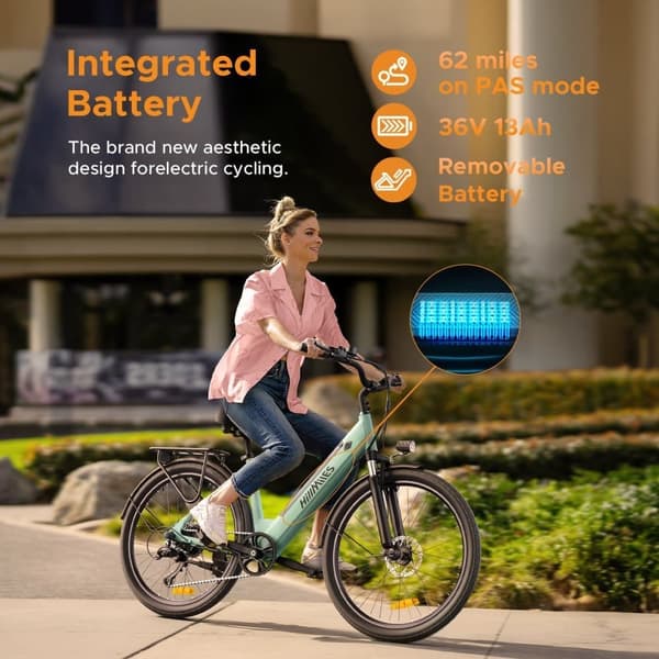ENGWE HillMiles MileCity 1, 26" Step Through Elcykel, 250W Motor, Max 100KM, 36V 13Ah Batteri, 25 KM/H, 7 Växlar , Perfekt För Stadspendling