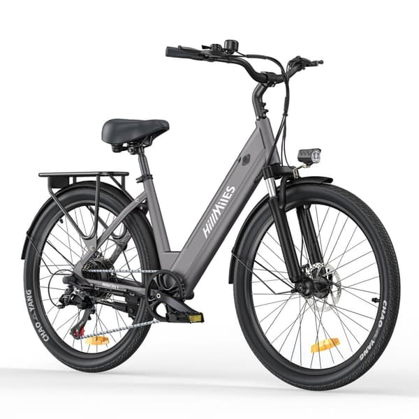 ENGWE HillMiles MileCity 1, 26" Step Through Elcykel, 250W Motor, Max 100KM, 36V 13Ah Batteri, 25 KM/H, 7 Växlar , Perfekt För Stadspendling Grå