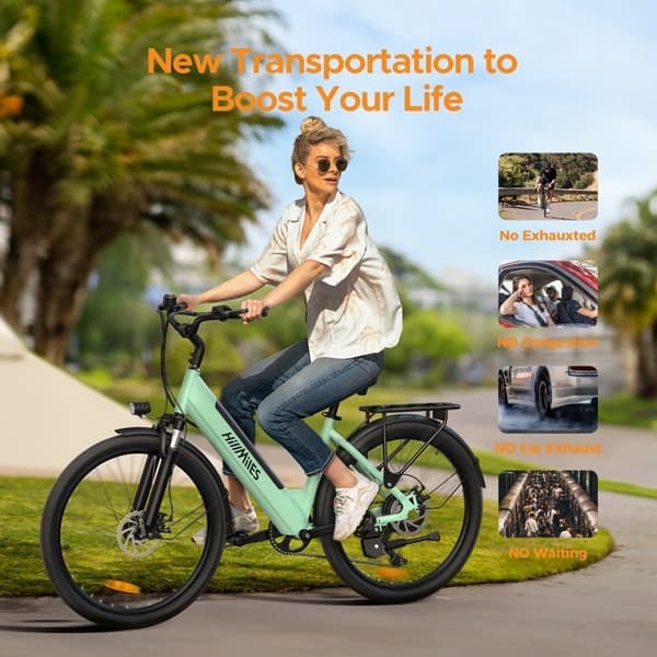 ENGWE HillMiles MileCity 1, 26" Step Through Elcykel, 250W Motor, Max 100KM, 36V 13Ah Batteri, 25 KM/H, 7 Växlar , Perfekt För Stadspendling