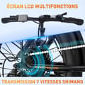 Miniatyrbild 3 av 4: HITWAY 20" hopfällbar elcykel E-cykel Svart-Orange - 36V batteri - 11,2Ah - LCD-skärm - Gratis cykelpump