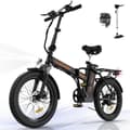 Miniatyrbild 1 av 4: HITWAY 20" hopfällbar elcykel E-cykel Svart-Orange - 36V batteri - 11,2Ah - LCD-skärm - Gratis cykelpump