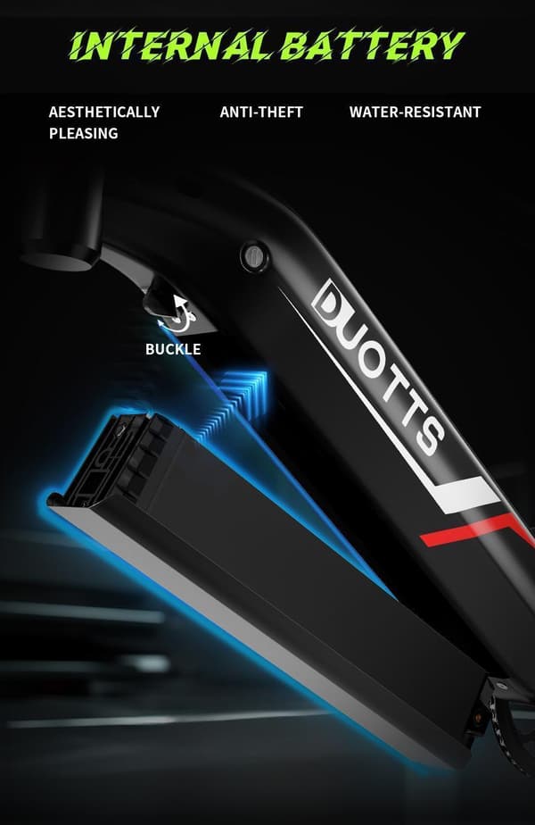 Elcykel Duotts ​​F26 Dual 750W*2 Motor 48V 20AH Batteri upp till 120KM Max Räckvidd, 26"*4 Fat Tire Svart
