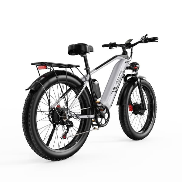 Elcykel Duotts ​​F26 Dubbel 750W*2 Motor 48V 20AH Batteri Upp Till 120KM Max Räckvidd, 26"*4 Fat Tire Silver