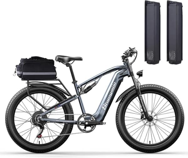 Shengmilo MX05 elcykel för vuxna 1000W motor 17.5AH batteri 26*3.0 tum breda däck 42KM/H 90KM hydraulisk skivbroms elcykel