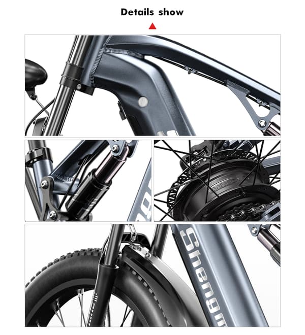 Shengmilo MX05 elcykel för vuxna 1000W motor 26*3,0 tum breda däck 17,5AH batteri 42 km/h 90 km hydraulisk skivbroms elcykel