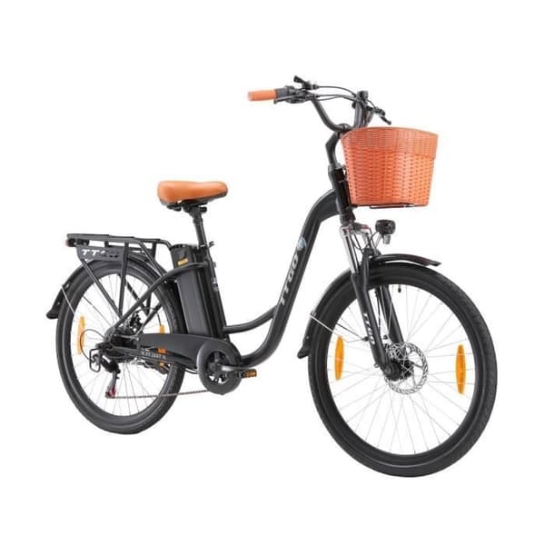 TTGO YY-26ST Elcykel - Motor 250W Batteri 36V14.5AH 26-tums däck Mekaniska skivbromsar - Svart