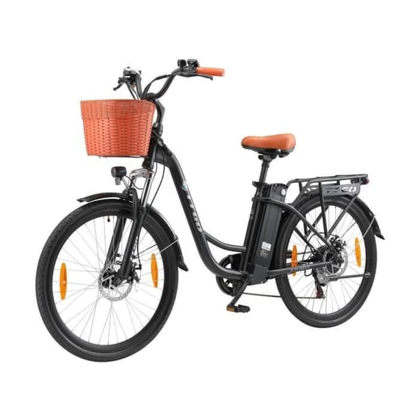 TTGO YY-26ST Elcykel - Motor 250W Batteri 36V14.5AH 26-tums däck Mekaniska skivbromsar - Svart