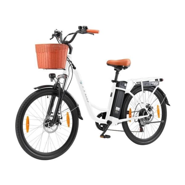 TTGO YY-26ST Elcykel - 250W Batteri 36V14.5AH 26 Tum Däck Max Hastighet 25 km-h Mekaniska Skivbromsar - Vit