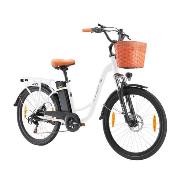 TTGO YY-26ST Elcykel - 250W Batteri 36V14.5AH 26 Tum Däck Max Hastighet 25 km-h Mekaniska Skivbromsar - Vit