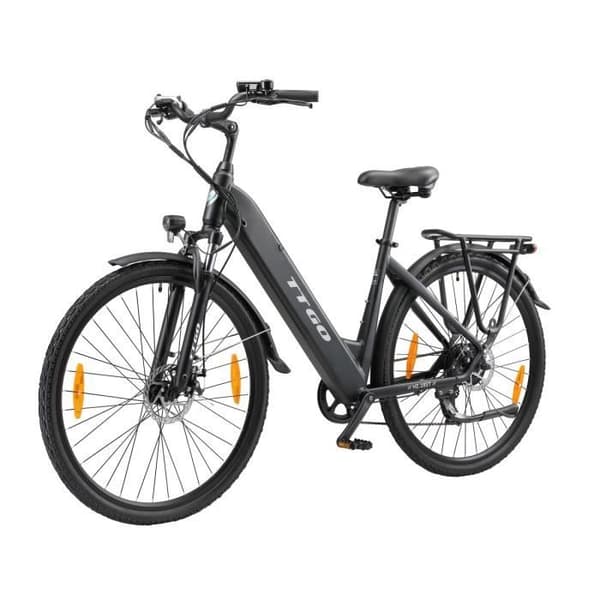 TTGO HZ-28ST Elcykel - Motor 250W Batteri 36V20AH 28 Tums Däck Mekaniska Skivbromsar - Svart