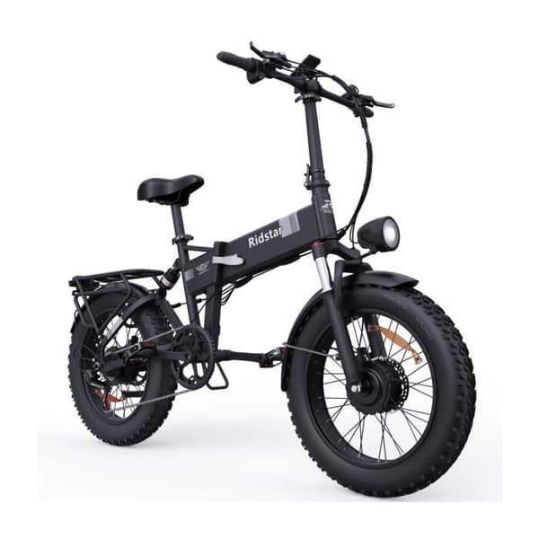 Elcykel Ridstar H20 Pro - Dubbel Motor 500W*2 Batteri 48V23Ah Däck 20" Hydraulisk Skivbroms - Svart