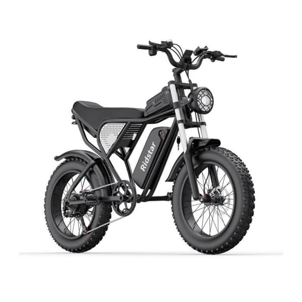 Elcykel Ridstar Q20 - Motor 750W Batteri 48V20Ah Däck 20" Hydrauliska skivbromsar - Svart