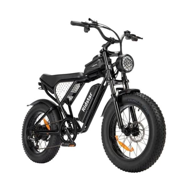 Elcykel Ridstar Q20 - Motor 500W Batteri 48V15Ah Däck 20" Mekaniska skivbromsar - Svart