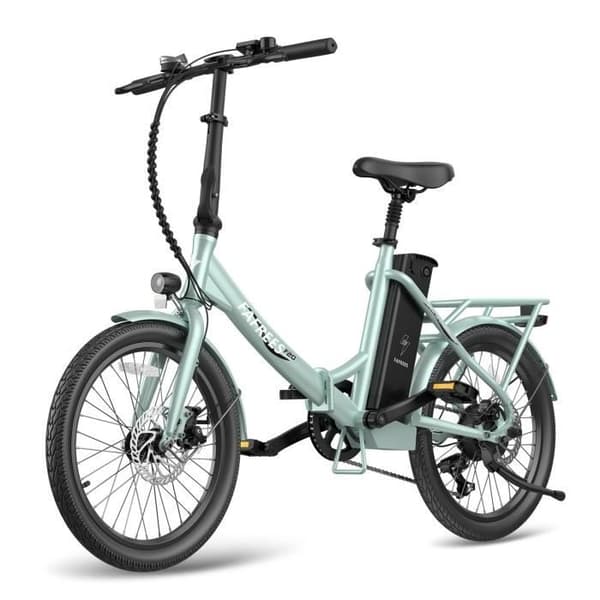 Fällbar elcykel FAFREES F20 Lasting - Motor 250W Batteri 36V18.2Ah Räckvidd 120KM - Grön