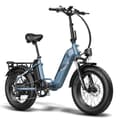 Miniatyrbild 1 av 4: Elcykel 20'' FAFREES FF20 Polar 500W Hopfällbar cykel Stora däck 25 km/h 48V 20,8Ah 7 växlar Grå-blå med Present Pumpa