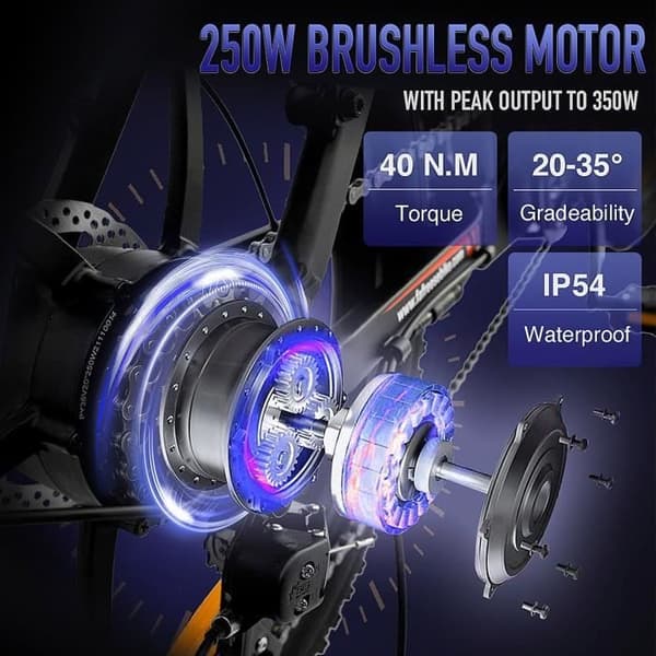 FAFREES F20 - Elektrisk cykel - 20" hjul - Motor 250W - Batteri 36V 15AH - Vit