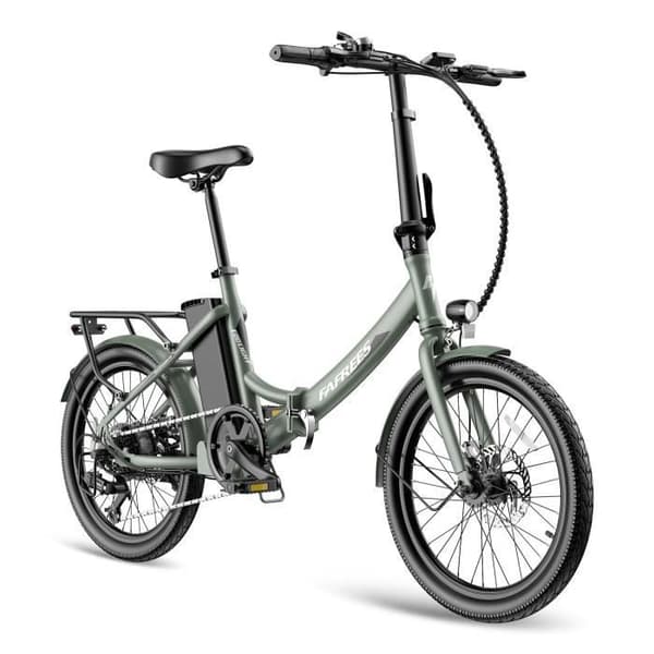 Elcykel FAFREES F20 Light - Motor 250W Batteri 36V16.75Ah Assisterad Räckvidd 130KM Mekaniskt skivbroms - Mörkgrön