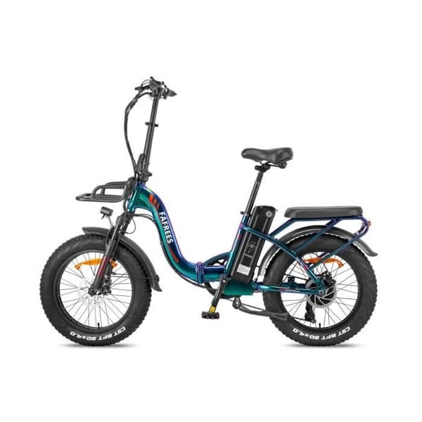 FAFREES F20 Max Elcykel - Motor 500W Batteri 48V 22.5AH Räckvidd 110KM Skivbromsar - Grön Lila