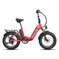 Miniatyrbild 1 av 4: Elcykel, Fafrees FF20 Polar, 20*4.0 Grovt däck, två batterier 10.4Ah*2, 48V 500W Motor, räckvidd 95-160km, Röd