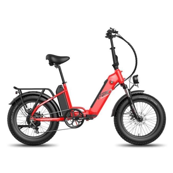 Elcykel, Fafrees FF20 Polar, 20*4.0 Grovt däck, två batterier 10.4Ah*2, 48V 500W Motor, räckvidd 95-160km, Röd