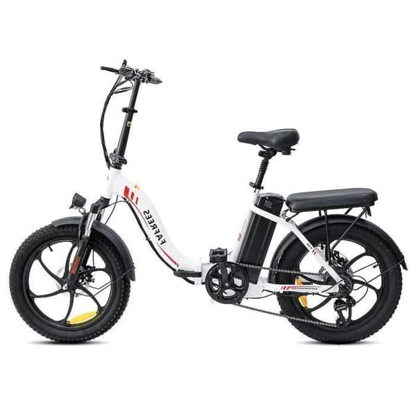 FAFREES F20 Elcykel, 20 Tum, Fällbart Ram, 7 Växlar, Avtagbart Batteri 15AH - Vit