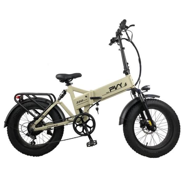Elcykel Fällbar PVY Z20 Plus, Stora Däck 20 * 4,0 Tum, Motor 1000 W, Hastighet 50 km/h, Batteri 16,5 Ah, Räckvidd 80-120