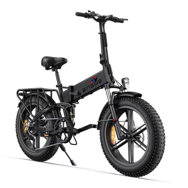 Fällbar elektrisk cykel ENGWE ENGINE X Räckvidd 120 km 42 km/h Terrängdäck 20 tum MTB Fatbike Batteri 48V13Ah Svart