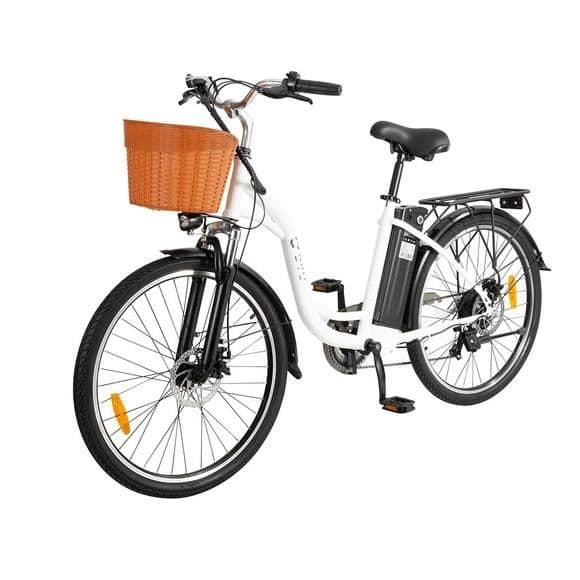 DYU C6 Elektrisk Cykel 350W Motor Max Hastighet 25km/h 36V 12.5AH Vit