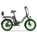 Miniatyrbild 3 av 4: Hidoes HD-C1 Elcykel - Motor 750W Batteri 48V13AH Däck 20 Tum Skivbromsar - Grön