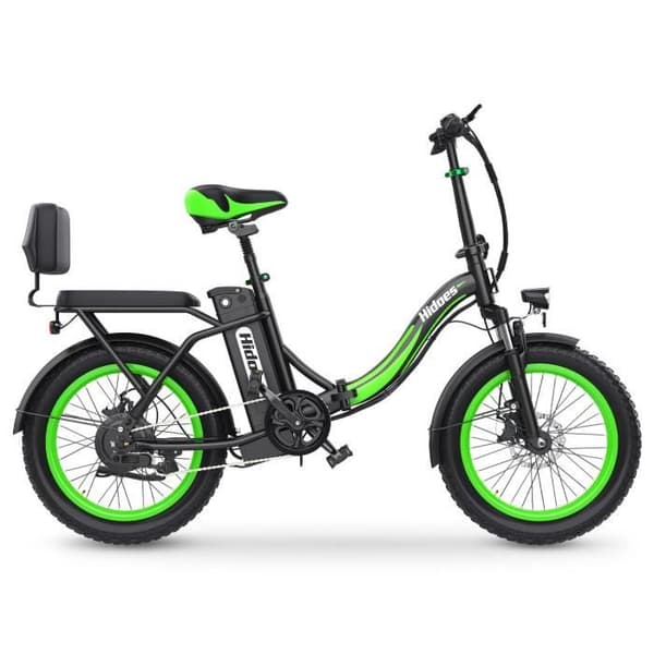 Hidoes HD-C1 Elcykel - Motor 750W Batteri 48V13AH Däck 20 Tum Skivbromsar - Grön