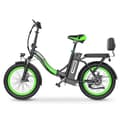 Miniatyrbild 4 av 4: Hidoes HD-C1 Elcykel - Motor 750W Batteri 48V13AH Däck 20 Tum Skivbromsar - Grön