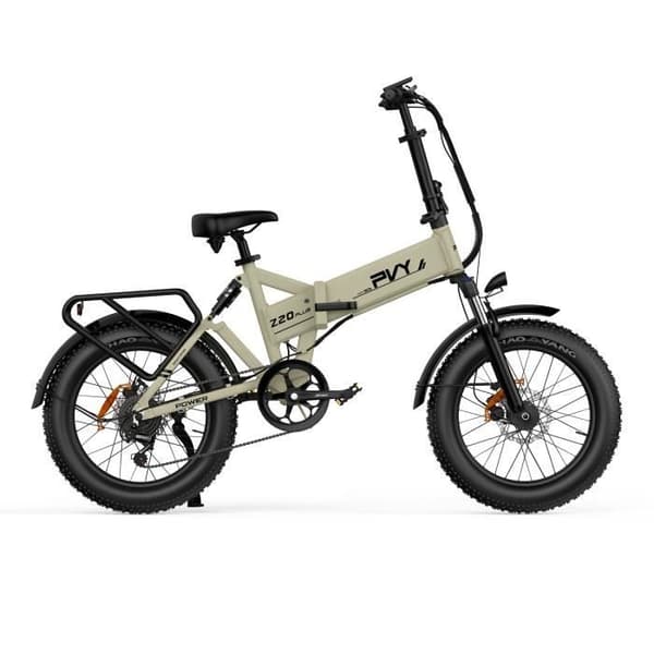 Elcykel PVY Z20 Plus 1000 - Motor 250W Batteri 48V16.5AH Hydrauliska skivbromsar Räckvidd 120KM - Beige