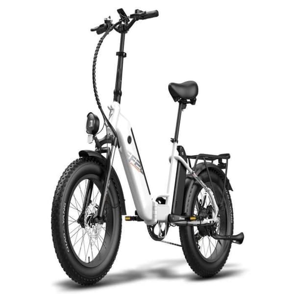 Elcykel FAFREES FF20 Polar - 500W, räckvidd 110KM, skivbromsar - Vit
