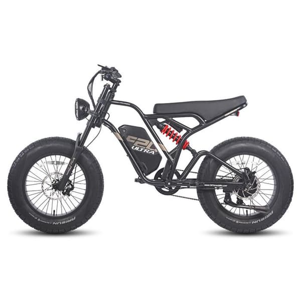 Fafrees F20 Ultra Elcykel - Ram M - SHIMANO 7S - Aluminiumhjul 20 - svart och röd - 750 W