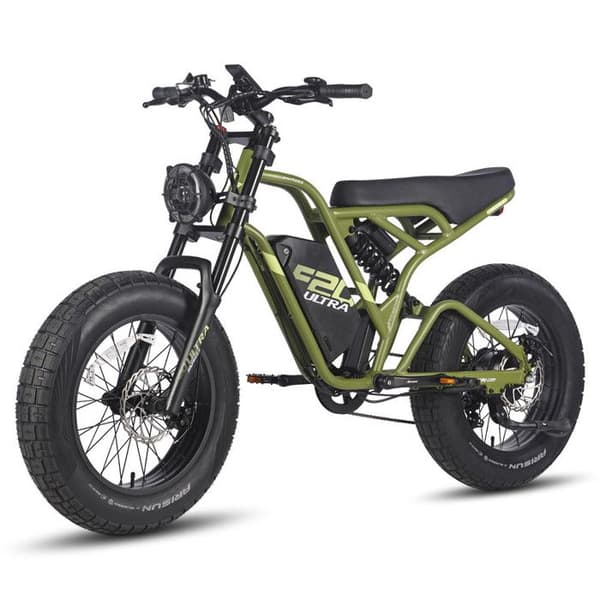 Fafrees F20 Ultra Elcykel - Ram M - SHIMANO 7S - Aluminiumhjul 20 - svart och grön - 750 W