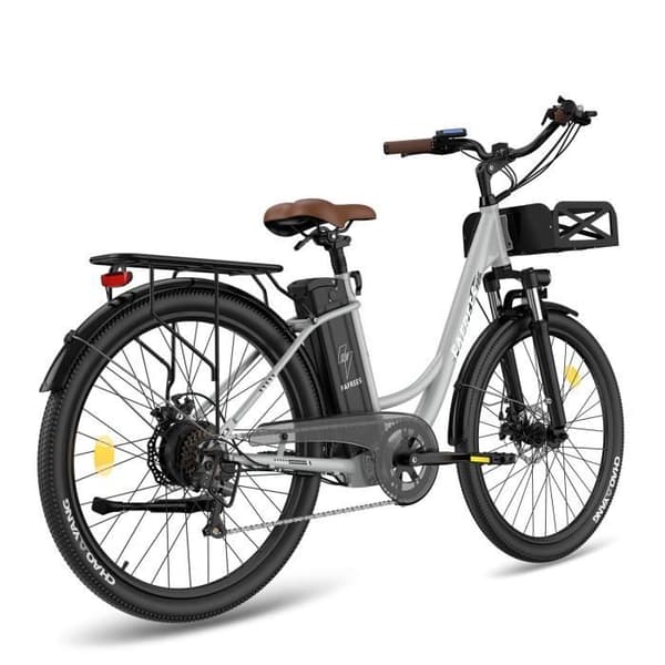 Elcykel FAFREES F26 Lasting - Motor 250W Batteri 36V20.3Ah Assisterad Autonomi 160KM Mekanisk Skivbroms - Grå