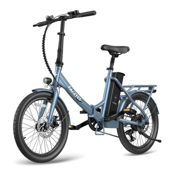 Fällbar elektrisk cykel FAFREES F20 Lasting - Motor 250W Batteri 36V18.2Ah - Räckvidd 120KM - Grå Blå