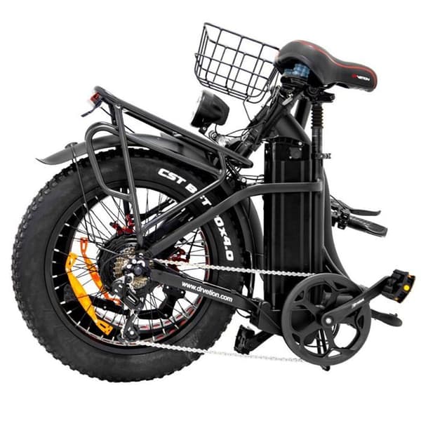 Elcykel DrveTion CT20 - Motor 750W - Batteri 48V15AH - Skivbroms - Däck 20*4.0 Tum - Svart