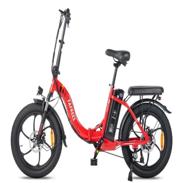 Elektrisk cykel FAFREES F20 - Hjul 20" - Batteri 36V 16AH - Röd