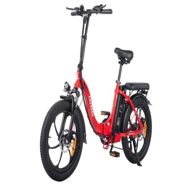 Elektrisk cykel FAFREES F20 - Hjul 20" - Batteri 36V 16AH - Röd